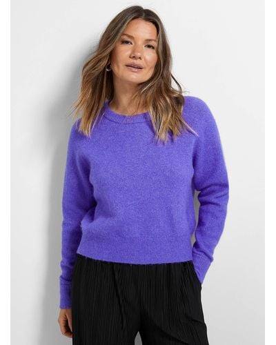 Samsøe & Samsøe Alpaca And Merino Wool Purple Sweater