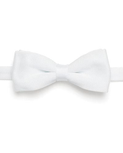 Le 31 Satiny Knit Bow Tie - White