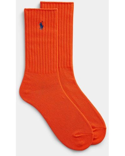 Polo Ralph Lauren Signature Solid Ribbed Socks - Red
