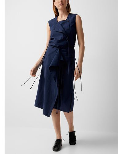 Lemaire Overlaid Asymmetrical Skirt - Blue