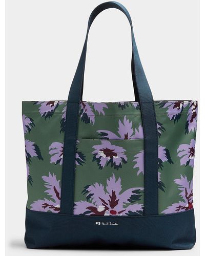 PS by Paul Smith Lilac Flowers Tote - Blue