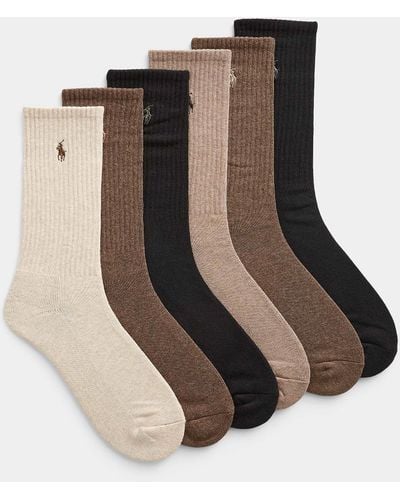 Polo Ralph Lauren Natural Hued Athletic Socks 6 - Brown