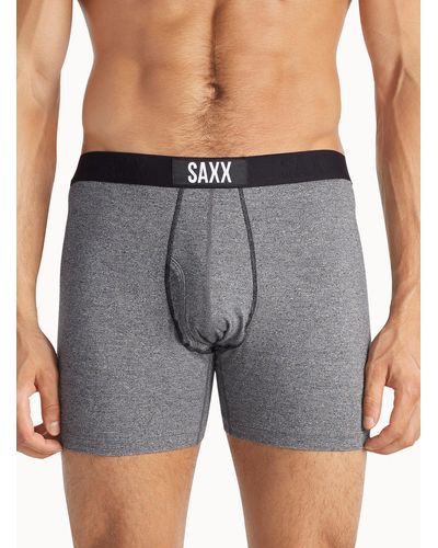 Saxx Underwear Co. Solid Light Boxer Brief Ultra - Grey