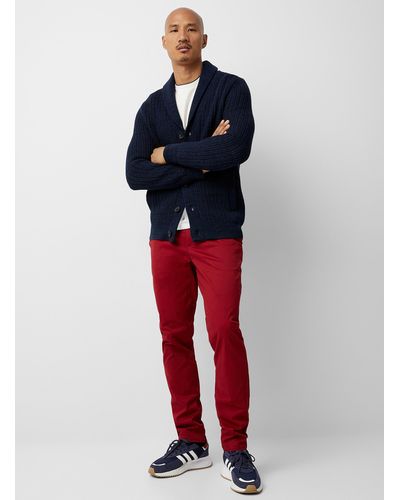 Le 31 Organic Stretch Cotton Chinos Stockholm Fit - Red