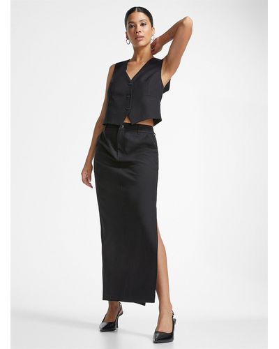 Icône Touch Of Wool Maxi Skirt - Black