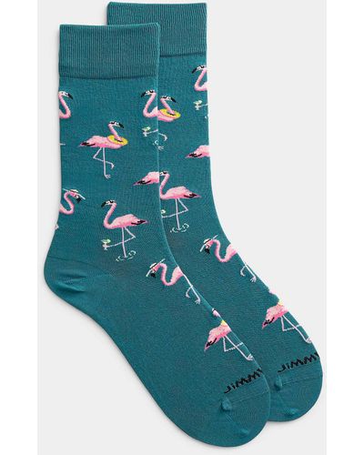 Jimmy Lion Funky Flamingo Sock - Blue