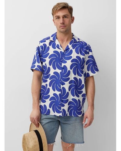 Oas Seaside Camp Shirt - Blue