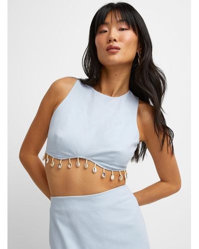 Icône Shell Charms Cropped Cami - Blue
