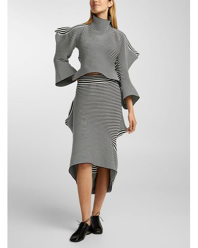 Issey Miyake Counterpoint Ribbed Sweater - Gray