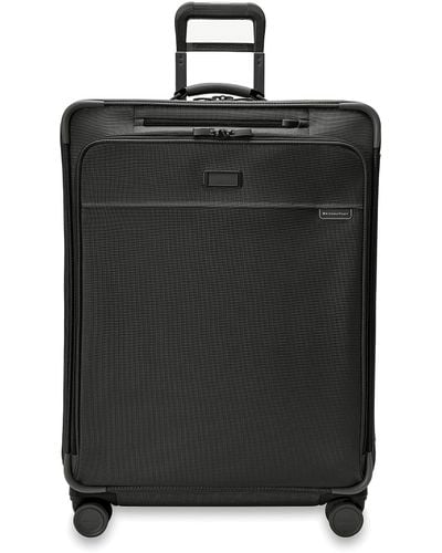 Briggs & Riley 29'' Large Expandable Suitcase With Swivel Wheels Baseline Collection - Black