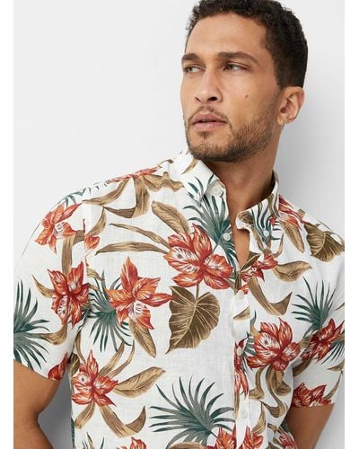 Lindbergh Tropical Flora Pure Linen Shirt - Multicolour
