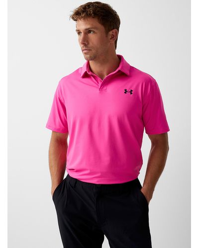 Under Armour Tee To Green Stretch Golf Polo - Pink