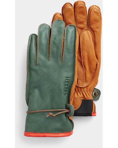 Hestra Wakayama Leather Gloves - Green