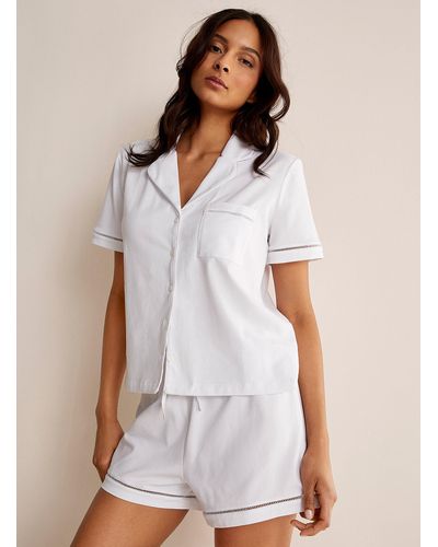 Miiyu Supima Cotton Pajama Set - White