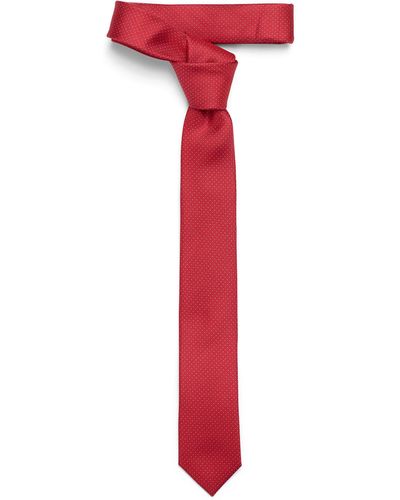 Le 31 Contrast Pin Dot Tie - Red