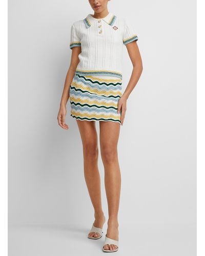 Casablancabrand Bouclé Knit Miniskirt - Multicolour