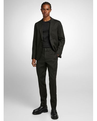 Calvin Klein Stretch Linen Suit Semi - Black