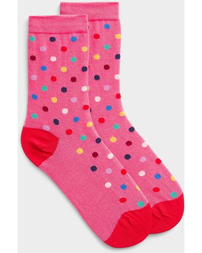 Paul Smith Multicolor Dot Sock - Pink