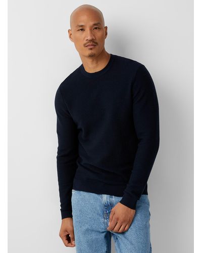 Le 31 Ottoman Stripe Sweater - Blue