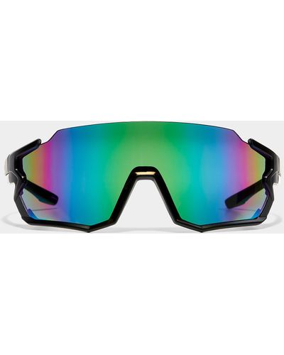 Le 31 Keith Colourful Shield Sunglasses - Blue
