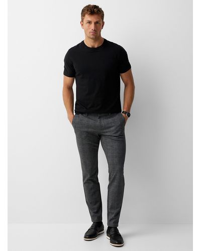 Only & Sons Mark Heathered Check Pant Tapered Fit - Black