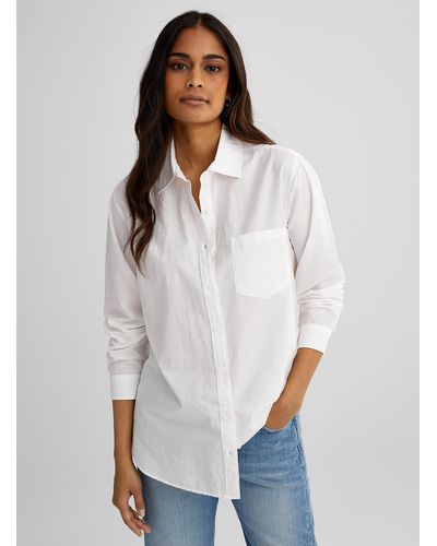 Outerknown Plain Sydney Boyfriend Shirt - White