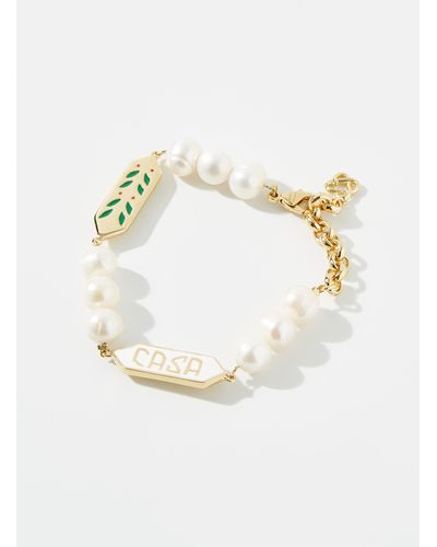 Casablancabrand Signature Laurel Pearl Bracelet - White