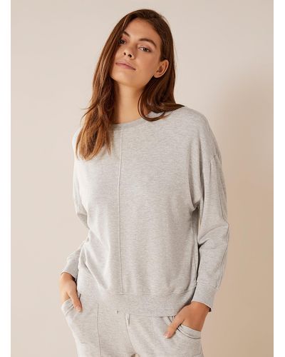 Miiyu Soft Modal Lounge Sweatshirt - Natural