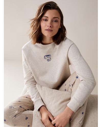 Miiyu Organic Cotton Fleece Sweatshirt - Natural