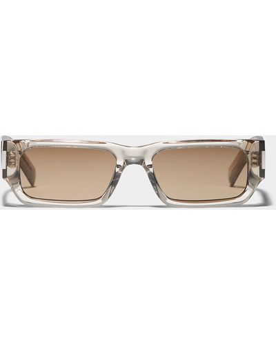Saint Laurent Translucent Sleek Sunglasses - Natural