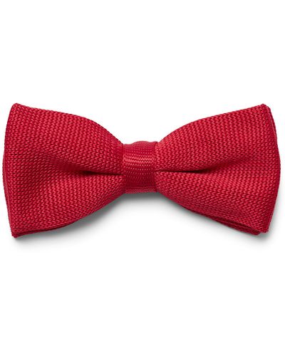 Le 31 Satiny Knit Bow Tie - Red