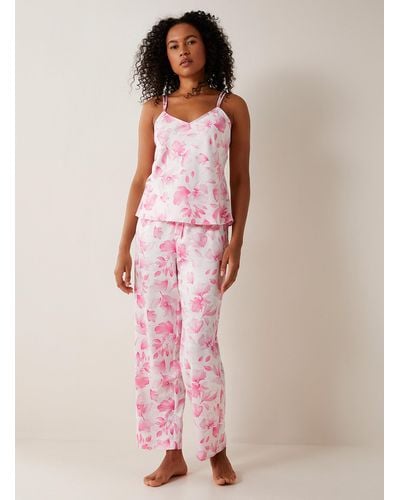 Ralph Lauren Life In Pink Satiny Pajama Set