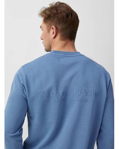 Marc O' Polo Embroidered Logo Sweatshirt - Blue