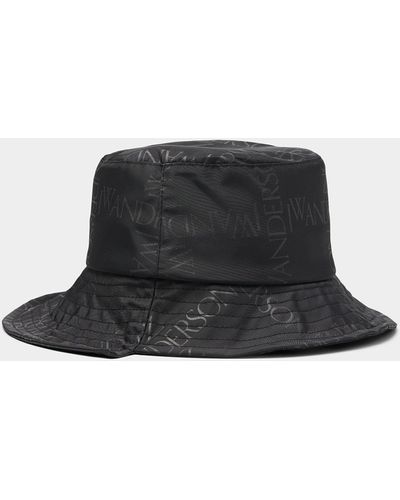 JW Anderson Black Asymmetrical Bucket Hat