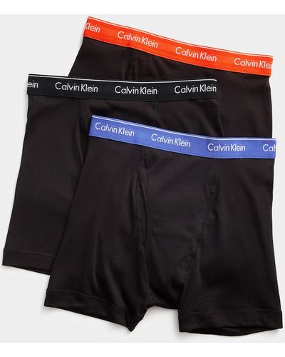 Calvin Klein Pure Cotton Black Boxer Briefs 3 - Blue