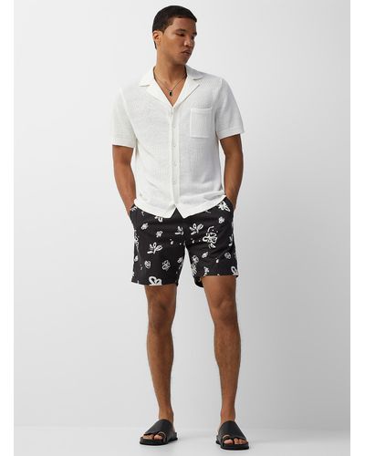 SELECTED Patterned Short - White