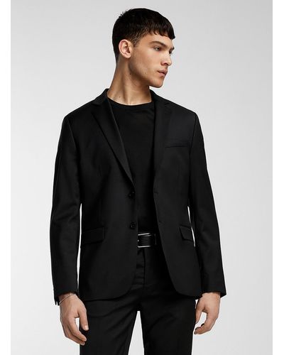Le 31 Stretch Marzotto Wool Jacket Stockholm Fit - Black