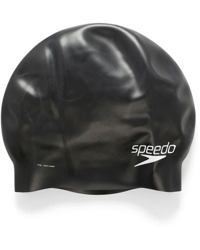 Speedo Solid Silicone Swim Cap - Black