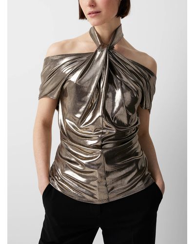 Unttld Nudo Metallized Top - Metallic