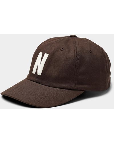 Norse Projects Embroidered Large Letter Twill Cap - Brown