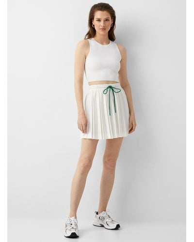 Lacoste Accordion Pleated Tennis Miniskirt - White