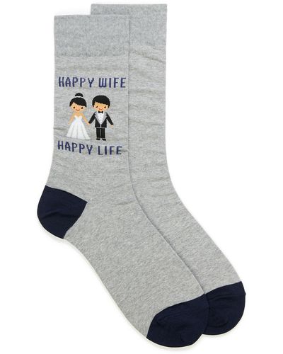 Hot Sox Happy Wife Socks - Grey