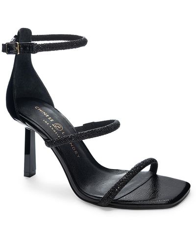 Chinese Laundry Janai Crystal Straps Heeled Sandals Women - Black