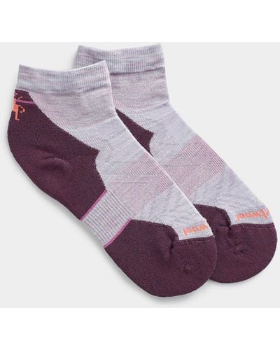 Smartwool Run Tab Mauve Ped Sock - Purple