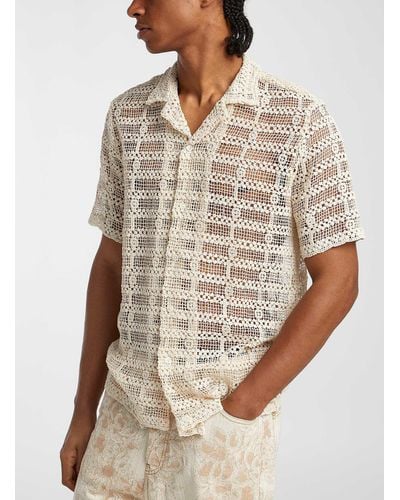 Cmmn Swdn Embroidered Lace Shirt - Natural