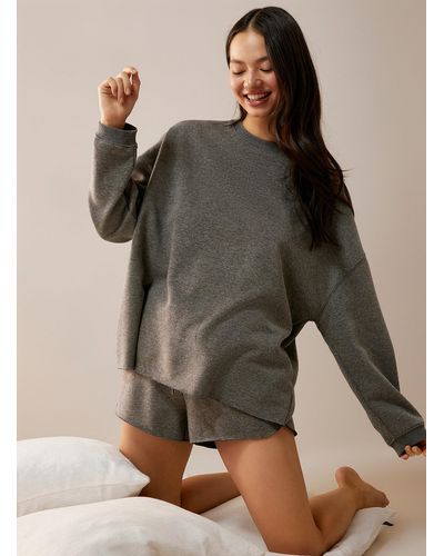 Miiyu Brushed Underside Lounge Sweatshirt - Multicolor