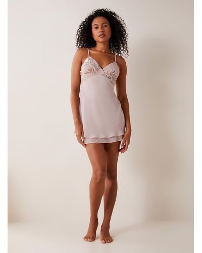 Rya Collection Powder Pink Embroidered Nightie - Natural