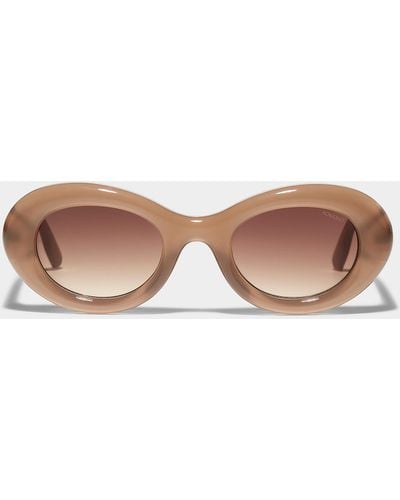 Komono Molly Oval Sunglasses - Brown