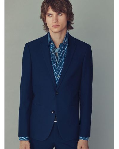 Le 31 Monochrome Jacket Milano Fit - Blue