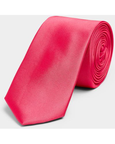 Le 31 Coloured Satiny Tie - Pink